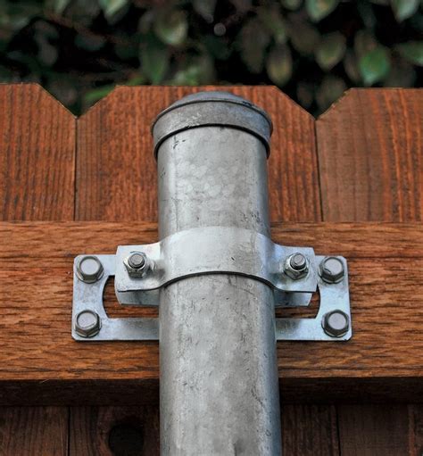 attach wood fence to metal post brackets|galvanized fence post clamps brackets.